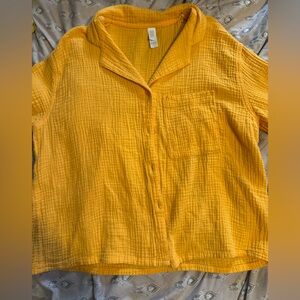 Stars Above Mustard Button-Up Shirt